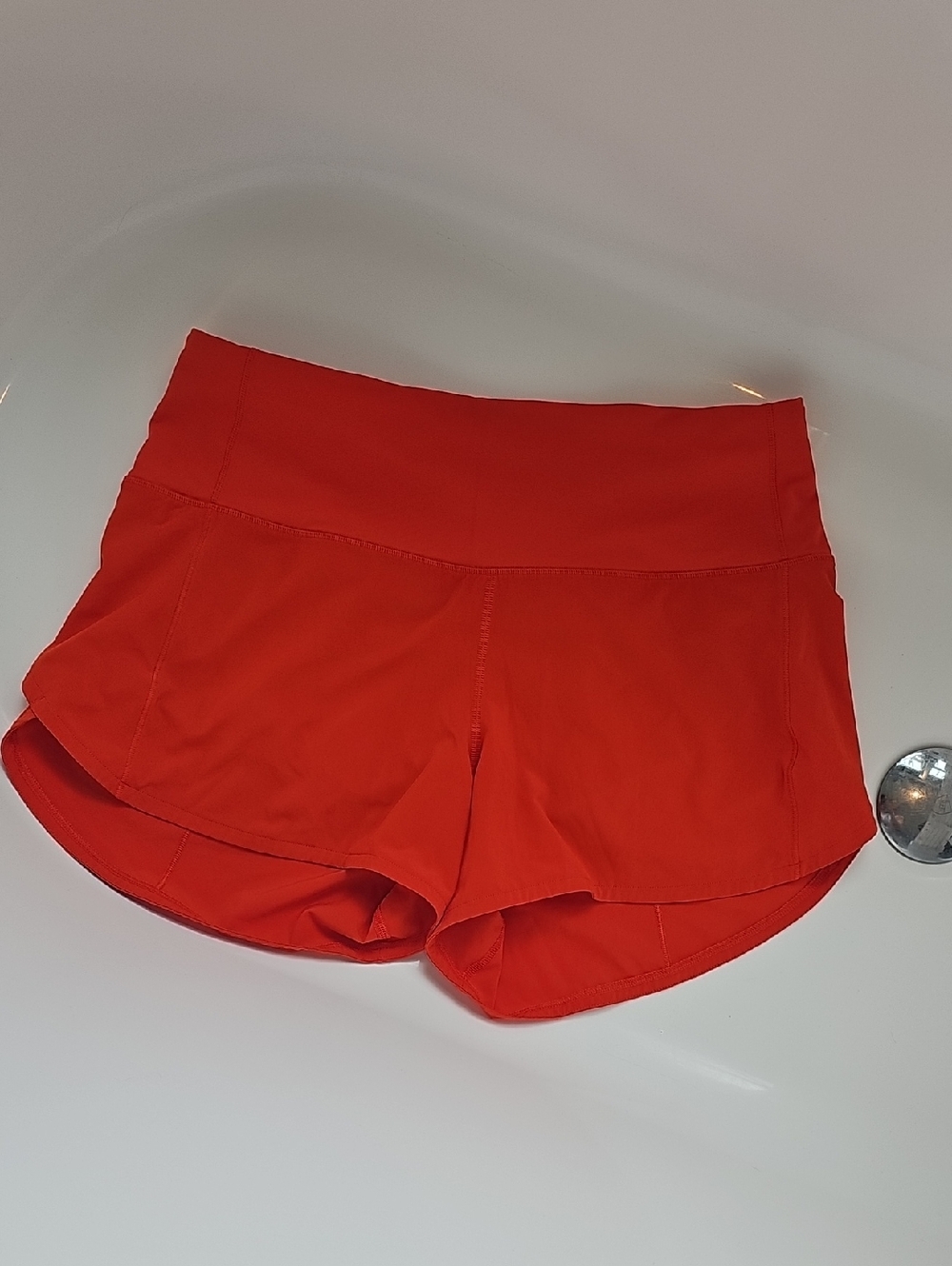 Lululemon Orange Active Split Hem Shorts